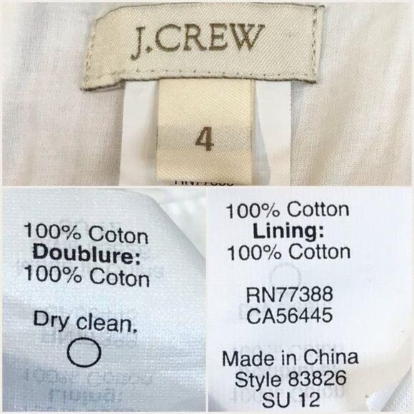 J.Crew white sleeveless dress size Four - Picture 9 of 9